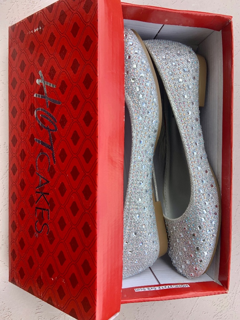 Hotcakes Silver Sparkle Ballet Flats Size 7M